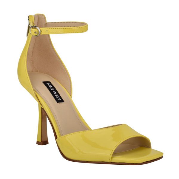 Nine West Fanny Yellow Heeled Sandals | Ireland 23Y99-6F14
